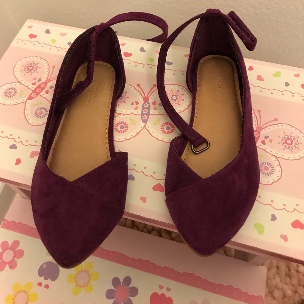 Old Navy Burgandy Ankle Straps shoes